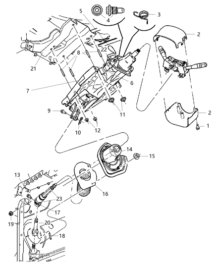 2007 Chrysler Pacifica Column-Steering Diagram for 4680654AD