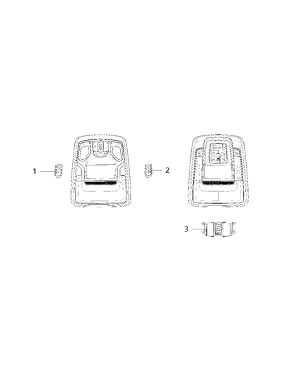 2020 Ram 3500 Cab Chassis Switches - Console Diagram 2