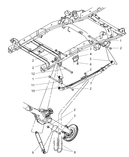 2003 Dodge Ram 1500 ABSORBER-Suspension Diagram for 52110209AA