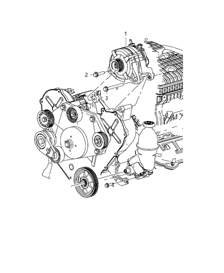 2009 Dodge Nitro Generator/Alternator & Related Parts Diagram 3