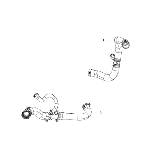 2021 Ram 1500 Hose-Radiator Inlet Diagram for 68268584AD