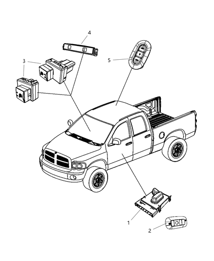 2009 Dodge Ram 3500 Switches Body Diagram