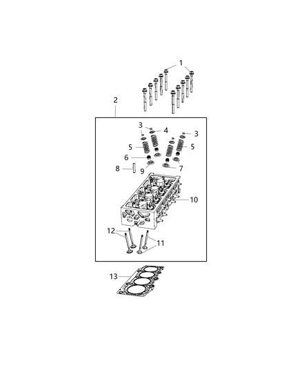 2019 Jeep Compass Cylinder Head & Cover Diagram 1