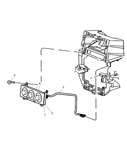 2004 Jeep Grand Cherokee Air Conditioner And Heater Control Diagram for 55115904AC