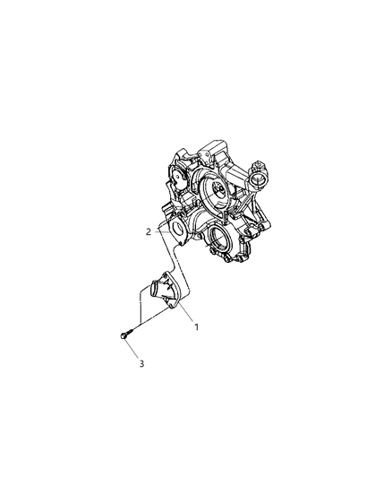 2008 Chrysler Aspen Thermostat & Related Parts Diagram 1