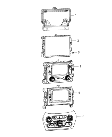 2018 Jeep Cherokee Center Stack Lower Diagram for 68293521AC