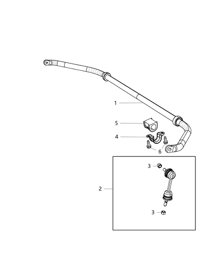 2015 Dodge Viper Stabilizer Bar - Rear Diagram