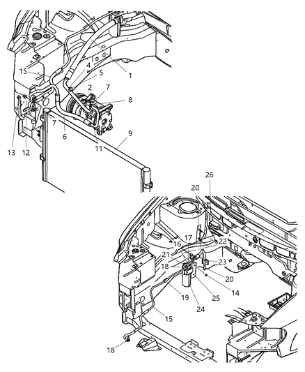 2002 Chrysler Voyager Plumbing - A/C Diagram 2
