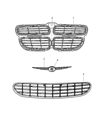 2002 Dodge Stratus Grille Diagram