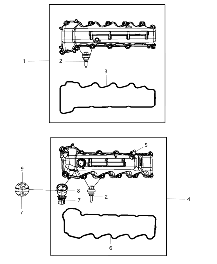 2011 Ram 1500 Cover-Cylinder Head Diagram for 53022138AB