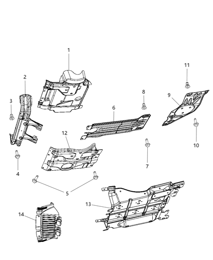 2011 Jeep Liberty Underbody Plates & Shields Diagram