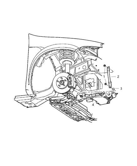 2000 Dodge Neon Front - Suspension Diagram