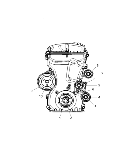 2007 Dodge Caliber Pulley & Related Parts Diagram 2