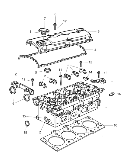 2006 Chrysler PT Cruiser Cover-Cylinder Head Diagram for 4852729AK