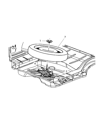 2010 Chrysler 300 Spare Wheel Stowage Diagram