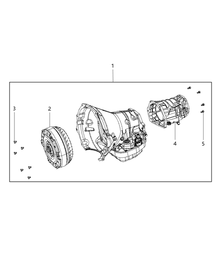 2009 Dodge Ram 2500 Transmission / Transaxle Assembly Diagram 1