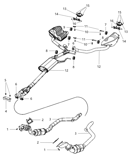 2011 Chrysler 300 Converter-Front Diagram for 68091591AB