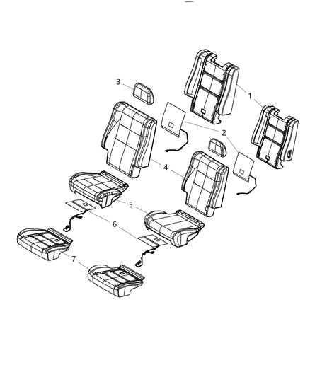 2017 Dodge Durango Rear Seat - Quad Diagram 4