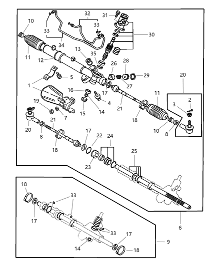 2003 Chrysler Sebring Coupe Gear - Power Steering Diagram