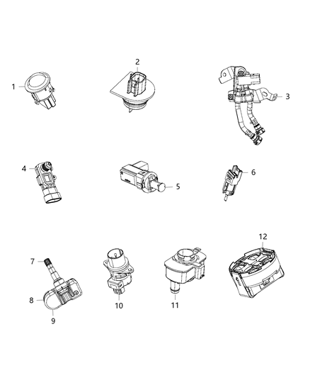 2018 Ram 3500 Sensors - Body Diagram