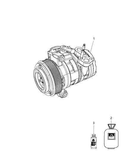 2012 Jeep Wrangler COMPRES0R-Air Conditioning Diagram for 55111374AB