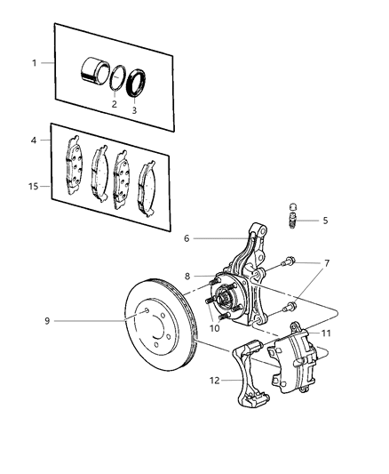 2007 Dodge Avenger Front Brakes Diagram