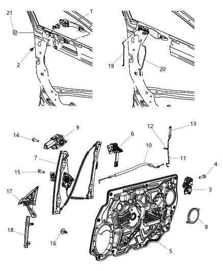 2011 Chrysler 200 Front Door Latch Diagram for 4589239AJ