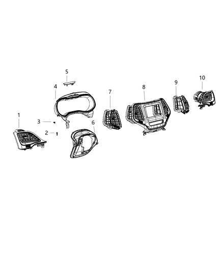 2021 Jeep Cherokee Outlet-Air Conditioning & Heater Diagram for 6SU741A5AB