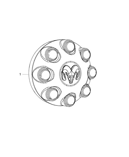 2013 Ram 2500 Wheel Covers & Center Caps Diagram