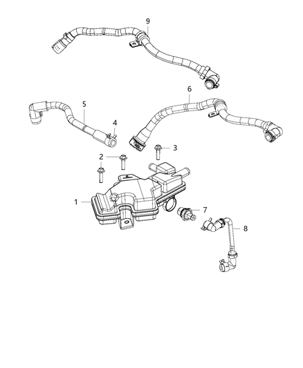 2017 Jeep Renegade Tube-Vent Diagram for 68254510AA