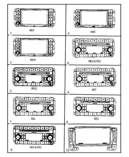 2009 Jeep Wrangler Radio-AM/FM With Cd Diagram for 68021157AC