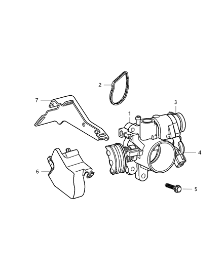 2008 Chrysler PT Cruiser Throttle Body & Related Diagram 2