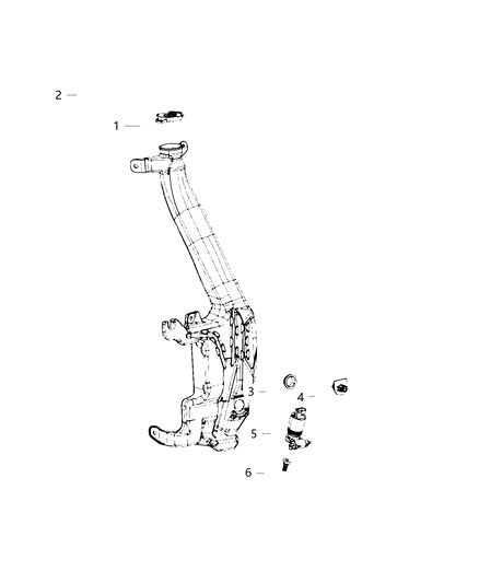 2021 Dodge Durango Windshield Washer Diagram for 68529392AA