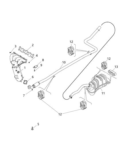 2016 Ram ProMaster City Exhaust System Diagram