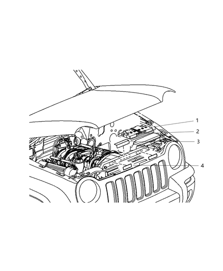 2008 Jeep Liberty Engine Compartment Diagram