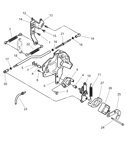 1998 Dodge Ram 2500 Quad & Club Cab Throttle Control Diagram 2
