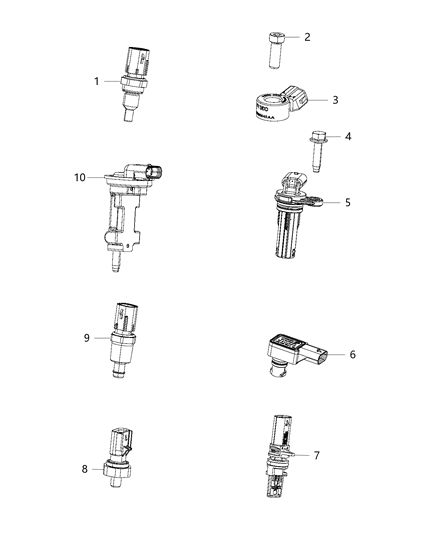 2019 Dodge Grand Caravan Sensors, Engine Diagram