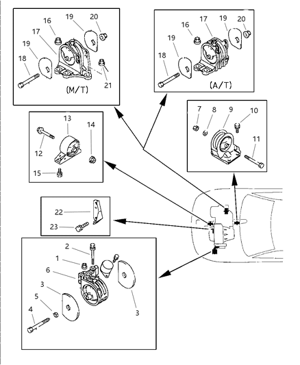 1997 Chrysler Sebring Engine Mounting Diagram 2