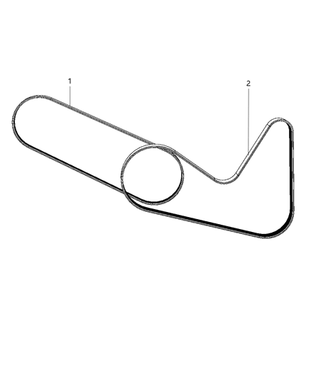 2009 Chrysler Sebring Belts, Serpentine & V-Belts Diagram 3