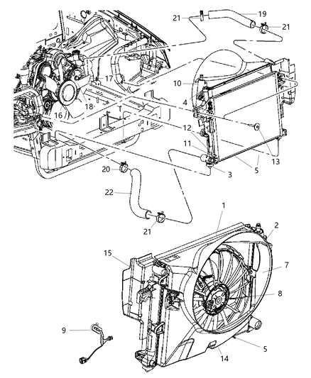 How To Replace The Radiator And Thermostat On A Jeep Grand Cherokee With  3.7l Engine 