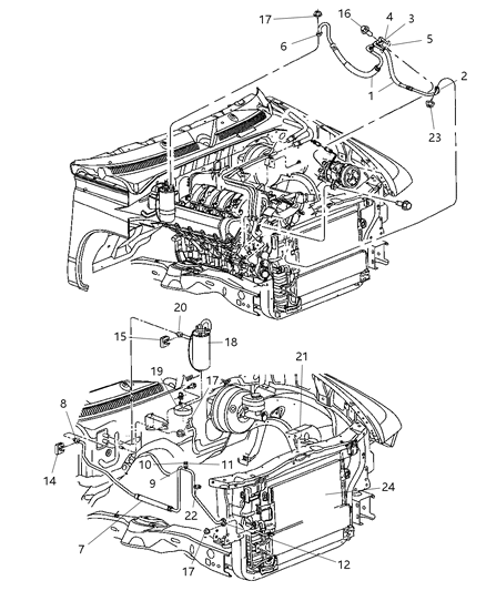 2001 Dodge Durango Line-A/C Liquid Diagram for 5072313AA