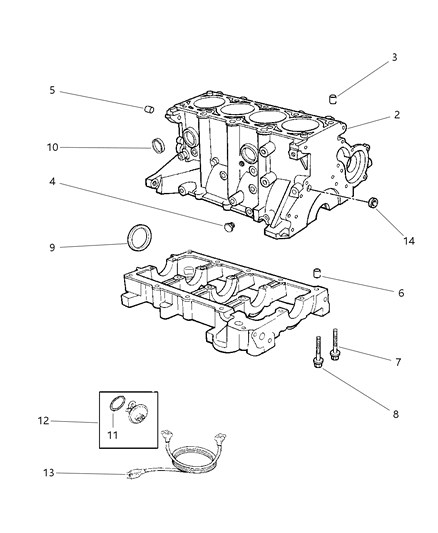 1997 Chrysler Sebring Cylinder Block Diagram 2