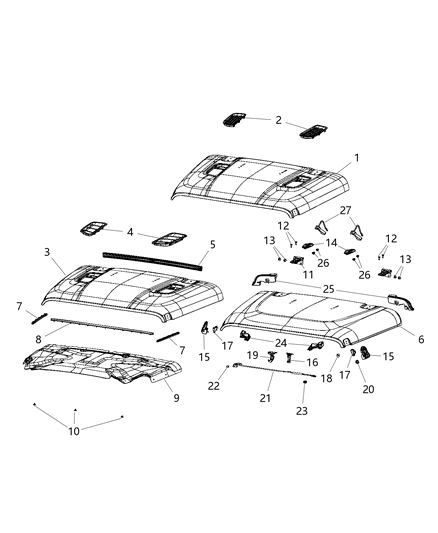 2020 Jeep Wrangler Tape-Anti-SQUEAK Diagram for 68163779AC