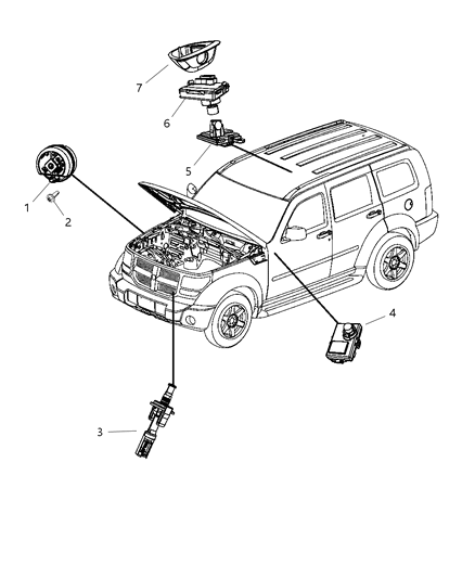 2007 Dodge Nitro Alarm System Diagram