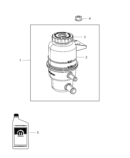 2011 Dodge Grand Caravan Reservoir-Power Steering Fluid Diagram for 4743676AD