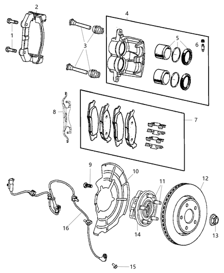 2011 Dodge Durango Front Brakes Diagram