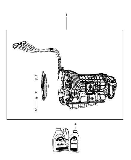 2011 Ram 1500 Transmission / Transaxle Assembly Diagram 1