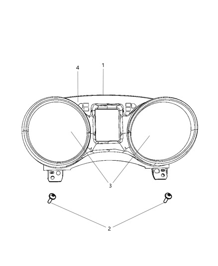 2013 Dodge Journey Lens-Instrument Cluster Diagram for 68092944AA