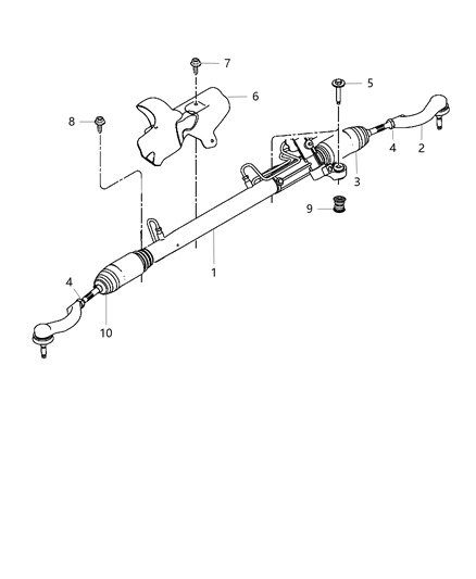 2012 Chrysler 200 Rack And Pinion Gear Diagram for 5154524AB