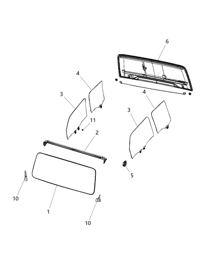 2020 Jeep Gladiator BACKLITE-BACKLITE Diagram for 68343605AB